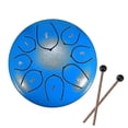 thumbnail image 1 of Tambor HUOGUO de acero, 8 notas, 15 cm, con mazas, color azul, 1 of 5