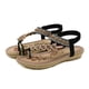 thumbnail image 4 of MKLEKYY Sandalias Planas para Mujer, Moda de Verano, Informales, Con Punta Abierta, Planas, Con Diamantes de Imitación, Cómodas, Suaves, Transpirables, Con Banda Elástica, 4 of 4