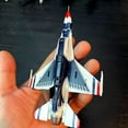 thumbnail image 2 of 15.5cm Diecast Alloy 1/100 Scale USAF F-16 Fighting Falcon Thunderbirds Demonstration Aircraft Finished Model Toy Gift TAPDRA Accessory Part, 2 of 2