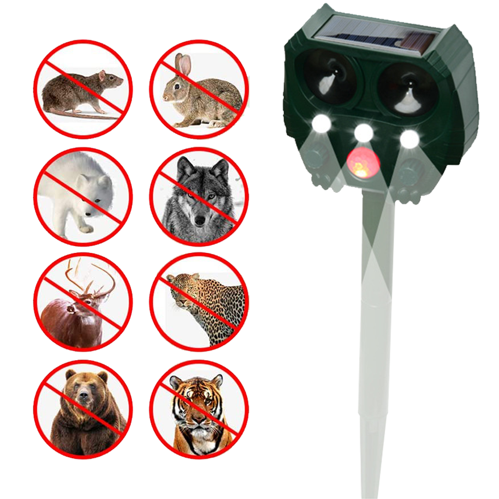 Animal Repeller Solar Powered Ultrasonic Motion Sensor ,Animal Repeller