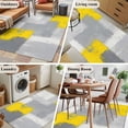 thumbnail image 5 of Area Rug for Living Room, Yellow Grey Non-Slip Indoor Large Carpet for Bedroom/Dining Room, Abstract Geometric Oil Painting Vintage Gradient Washable Rectangle Floor Runner Rugs - 4 x 6 Ft, 5 of 8