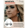 thumbnail image 3 of FaithHeart Bat Dangle Earrings for Women Men Stainless Steel Lightweight Hypoallergenic Gothic Punk Cool Heart Drop Earrings Vintage Halloween Party Animals Jewelry Gift for Daughter Friends, 3 of 7