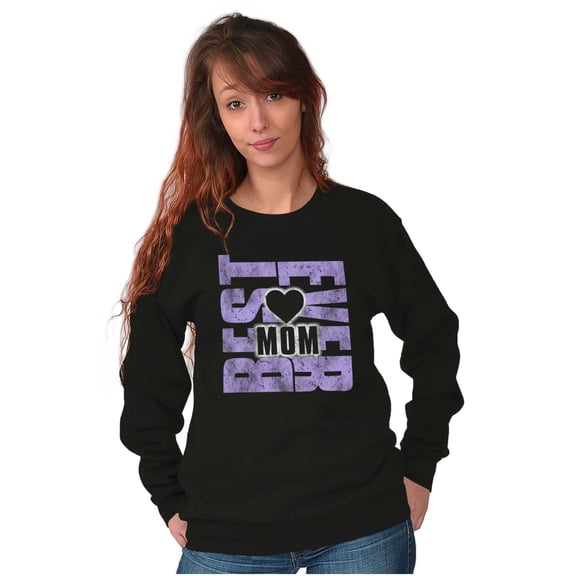 Best Mom Ever Cool Cute Mothers Day Women Plus Size Crewneck Sweatshirt Brisco Brands 2X
