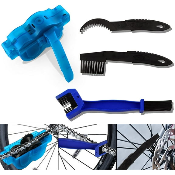 Bike Chain Cleaner, Bike Chain Cleaner, 4 Piece Bike Cleaning Kit, with Chain Cleaner Brush, Motorcycle Chain Cleaner, Used for All Types of Bikes