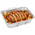 thumbnail image 5 of VeZee 9x13 Inch Half Size Disposable Aluminum Pans with Handle Rack – BPA-Free, Non-Stick, Ideal for Baking & Catering:100CT, 5 of 5