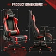 GTRACING Gaming Chair Office Chair PU Leather with Footrest