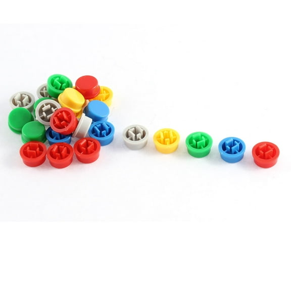 25PCS 12x12mm Tact Tactile Switches Cap Round Pushbutton Cover