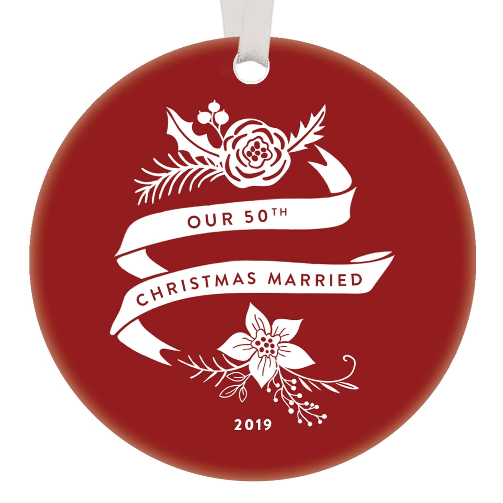 50th wedding anniversary christmas ornament
