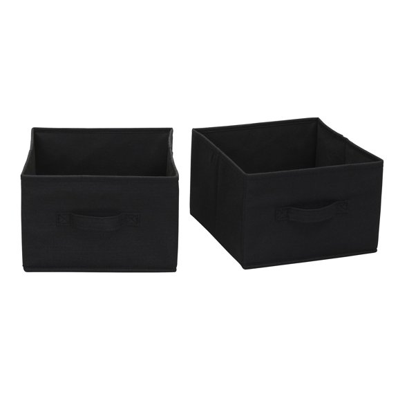 Household Essentials Wide Closet Organizer Drawers 2 Pack, Hanging Shelf Drawers, Poly Linen with Sturdy Frame, Perfect for Hanging Closet Organizers