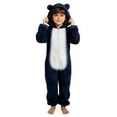 thumbnail image 5 of Cethrio Girls One Piece Pajamas, Fleece Zip up Warm Long Sleeve Winter Sleepwear Navy Size 6, 5 of 5