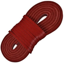 TOFL Leather Boot Laces Heavy Duty Shoelaces for Work Boots Hiking and Walking Shoes Red