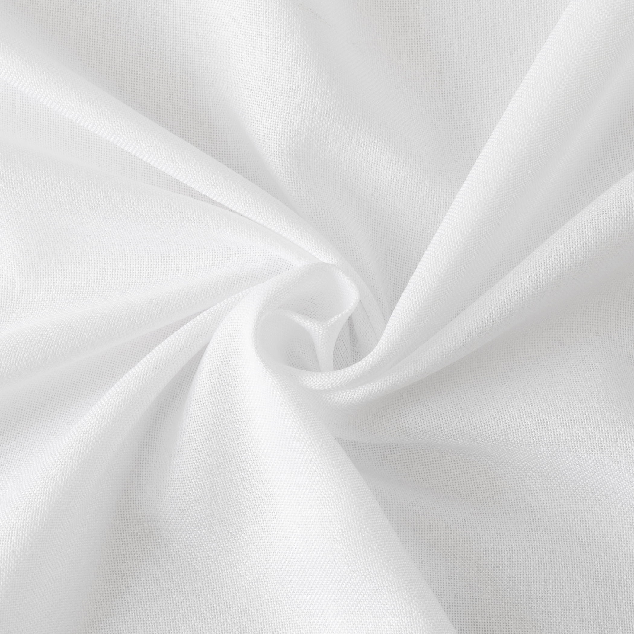 No. 918 Hathaway Twist Tab Semi-Sheer Tab Top Curtain Panel, 40"x84", White