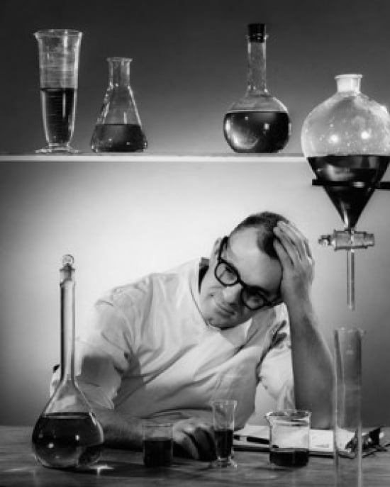 Scientist Analyzing