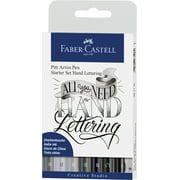Faber-Castell Pitt Artist Pen Wallet  Hand Lettering, 8 Count, Beginner, Adult Pen Set