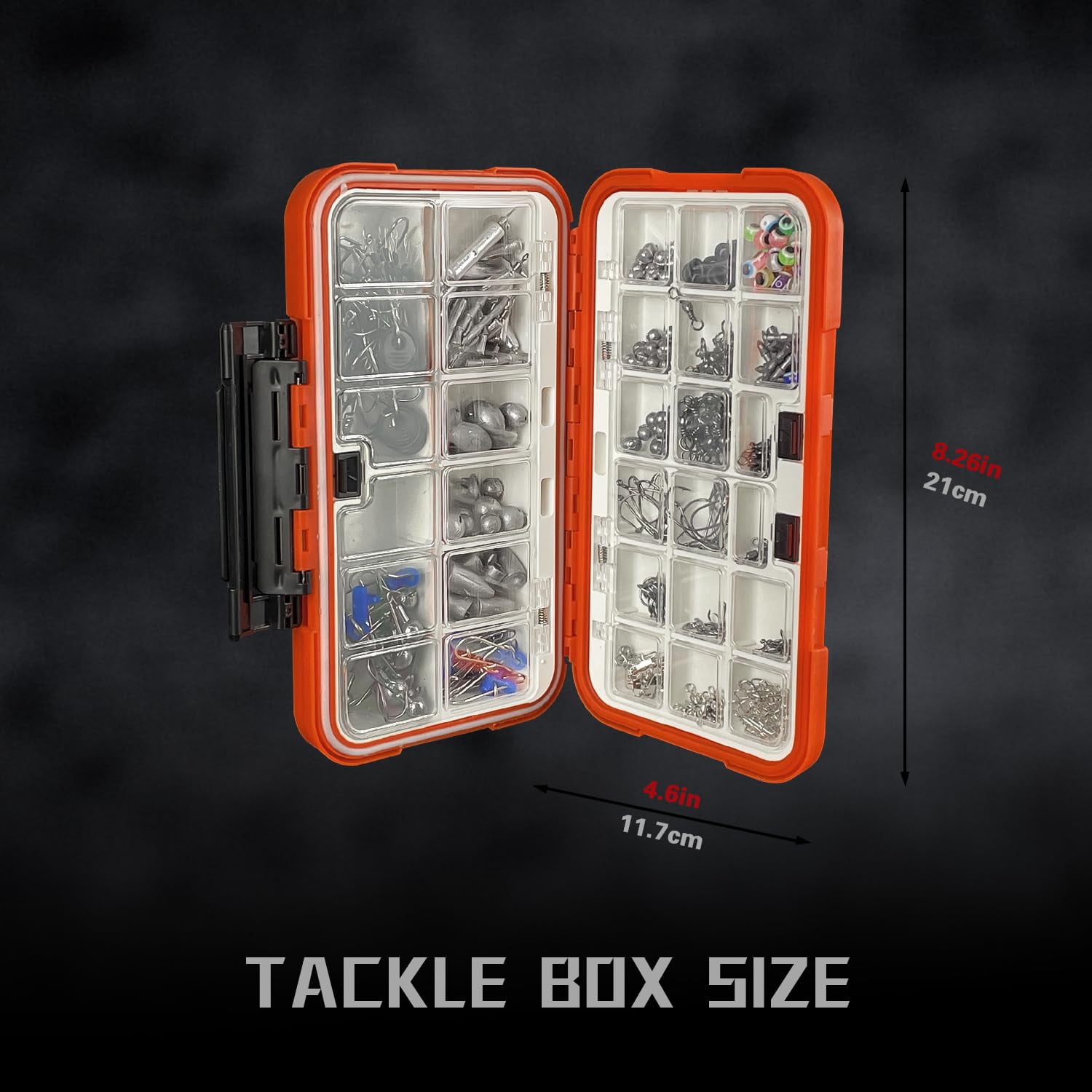 Fishing Tackle Kit With Box - 423pcs Complete Terminal Assortment  Hooks Sinkers & Swivels Beads Bobber Stops For Freshwater Bass Trout (orange-423pcs)