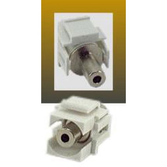 IEC RJPH35F-F-WH Phone 3.5mm Female to Female Connector on White Keystone