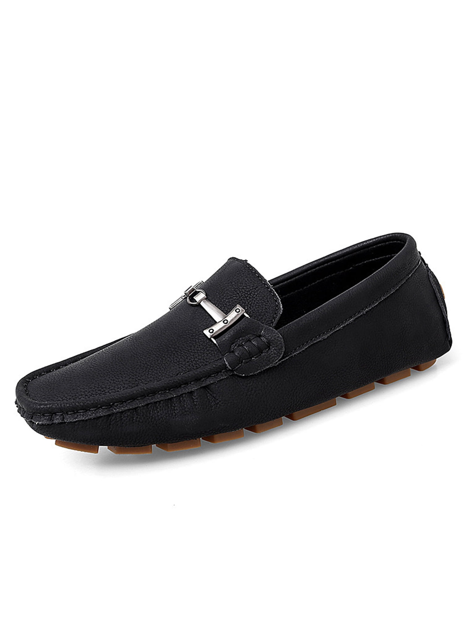 Business Mens Black Casual Leather Shoes Slip On  Moccasin Loafers Boat Shoes 