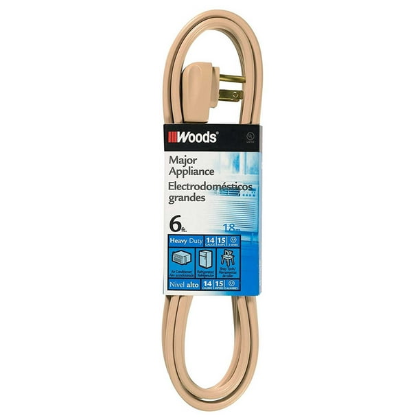Woods 0044 6Foot Air Conditioner Appliance Power Cord
