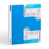 Foldmade Paper 6-Pocket File Folio and Folder, Neon Blue