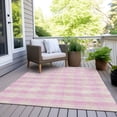 thumbnail image 6 of Addison Rugs Chantille Indoor/Outdoor Transitional Plaid Pink Washable Rectangle Rug, 3' x 5', 6 of 6