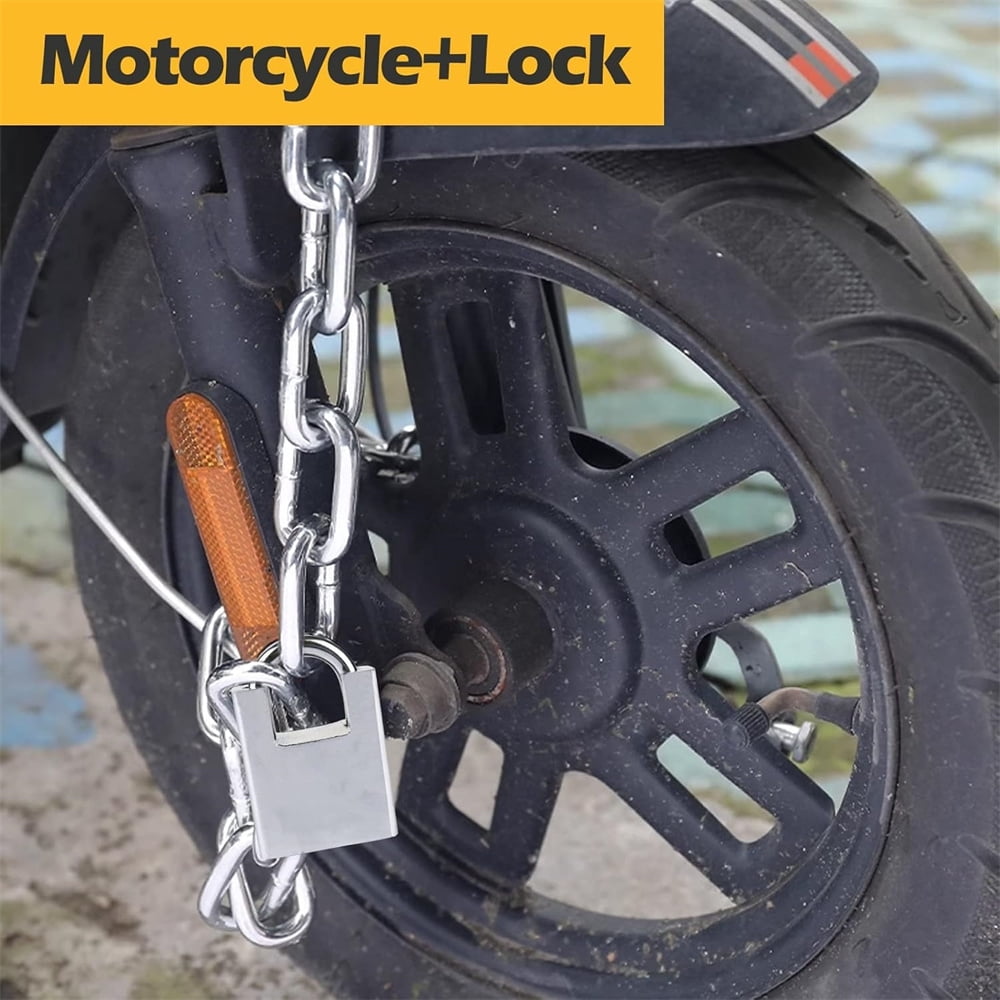 Security Chain Lock,Stainless Steel Rust-proof Bike Chain Lock,Waterproof Bicycle Chain Lock,Heavy Duty Long Lock Chain,Premium Case-Hardened Safety Chain for Outdoor Door Motorcycle