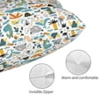 thumbnail image 3 of Fuzoiu Cartoon Dinosaur Print Pillow Case with Hidden Zipper,Pillow Covers,Soft and Comfortable Pillowcase-14"x20", 3 of 6