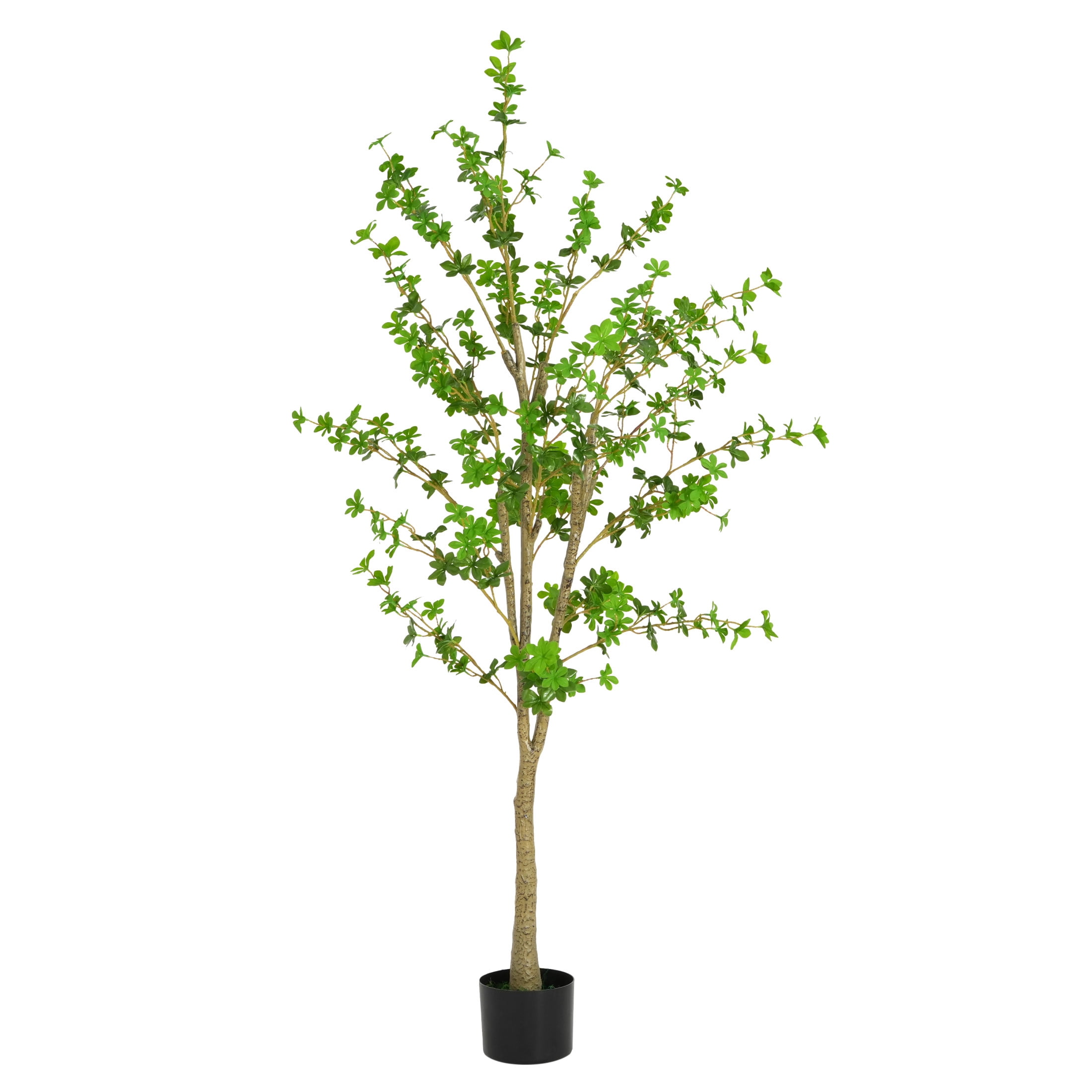 Christopher Knight Home 76" Enkianthus Tree in Black Plastic Pot, Pre-Potted Faux Greenery Tree for Home Decor