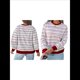 thumbnail image 3 of Camisas de Larga para Mujer, Túnicas Holgadas con Cuello Redondo A Rayas y Bloques de Color de Otoño. Rojo XL, 3 of 6