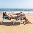 thumbnail image 4 of Costway 2-Pack Folding Backpack Beach Chair 5-Position Outdoor Reclining Chairs w/Pillow Blue, 4 of 10