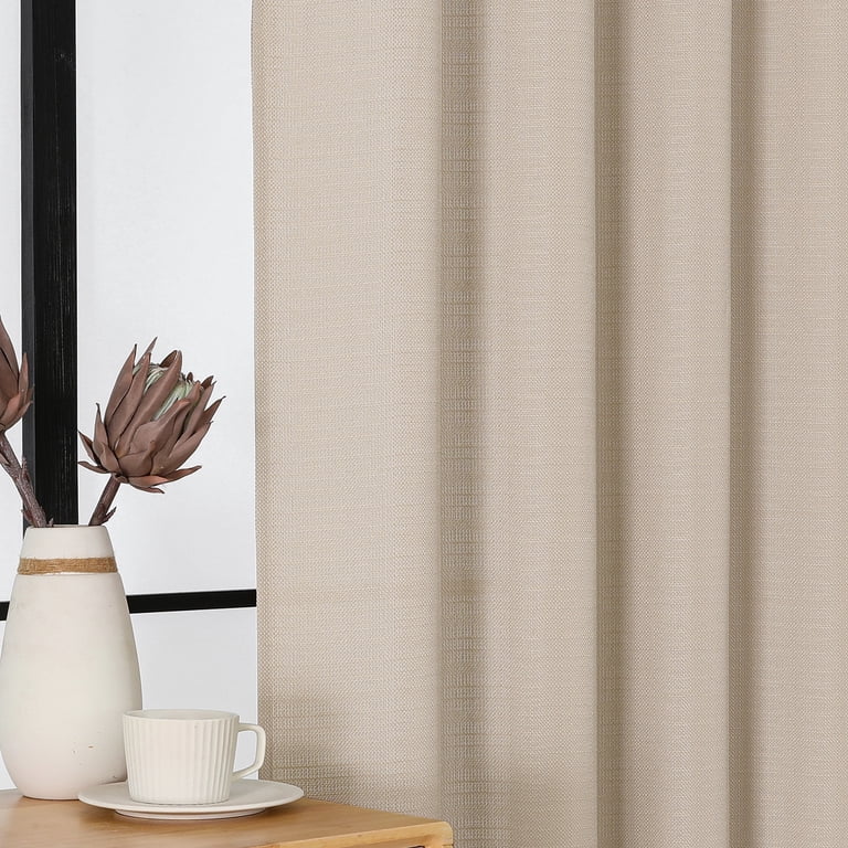 OVZME Bethany Light Filtering Faux Linen Curtains, 54 in photo 4