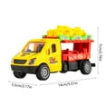 thumbnail image 3 of Inertia Food Truck Toy Car Push Go Hamburger Fry Vehicle Openable Doors Rubber Tires for 3-5 Years, 3 of 6
