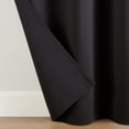 thumbnail image 5 of ECLIPSE Andover Solid Tripleweave Thermal Blackout Grommet Curtains for Bedroom (2 Panels), 42 in x 108 in, Black, 5 of 7