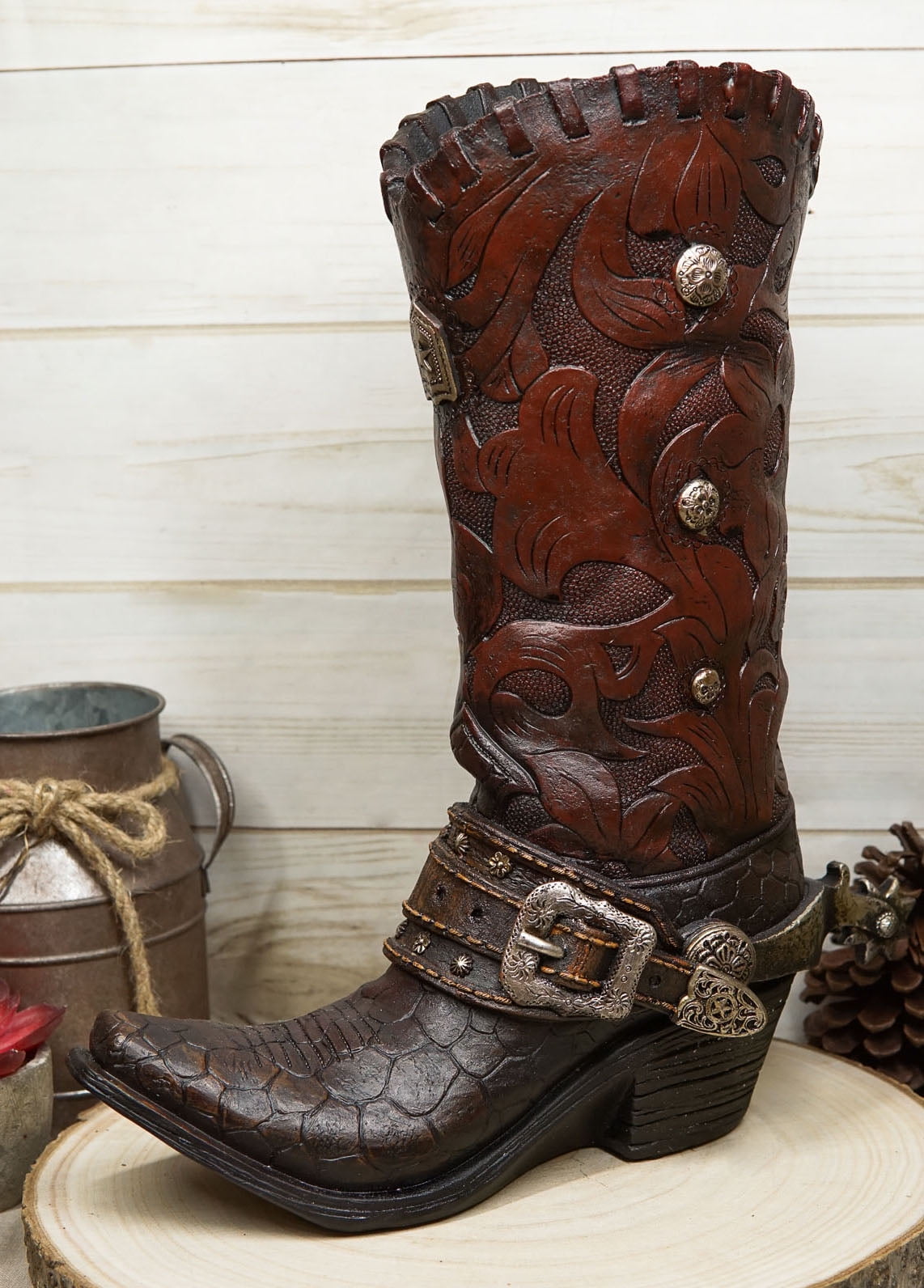 Cowboy boot shop planter walmart