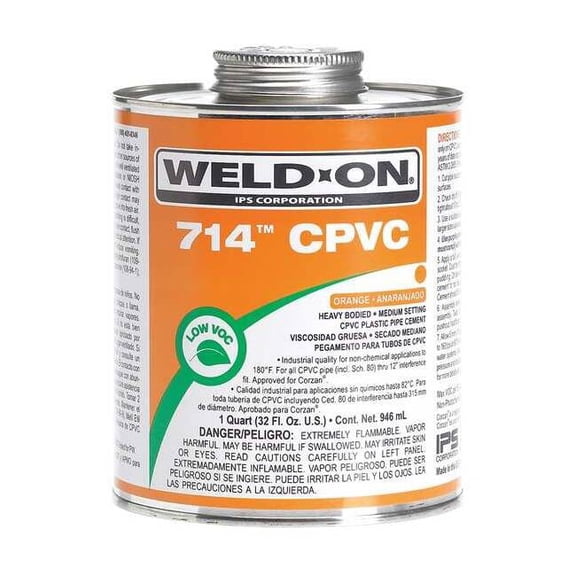 Weld-On CPVC Orange Heavy Bodied 1/2 Pint 13979