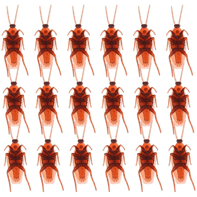 Milisten 60pcs Fake Roach Simulation Cockroaches Prank Novelty Plastic Cockroach Bugs Look Real for Halloween (Brown)