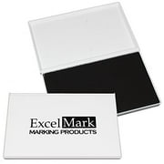 ExcelMark Rubber Stamp Ink Pad Extra Large 4-1/4" by 7-1/4" (Black)