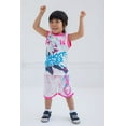 thumbnail image 2 of Marvel Spider-Man Spider-Gwen Ghost Spider Toddler Girls Tank Top and Bike Shorts Outfit Set White 3T, 2 of 5