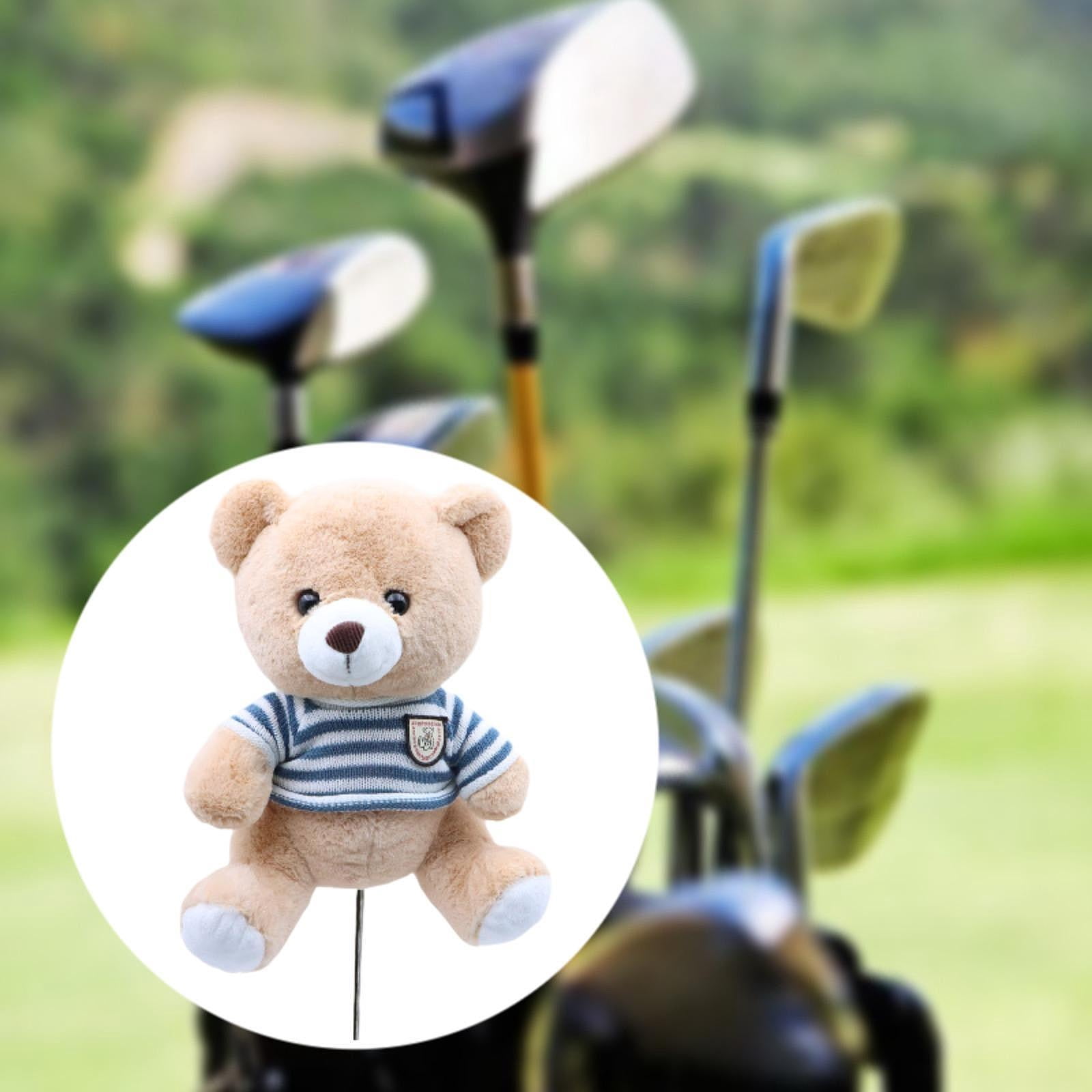 funtasica Bear Golf Wood Headcover, Golfer Gift, Stylish Protection for Your Club, for Women Plush Funny Club Head Cover,Golf Accessory Driver