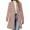 Pink, variant on Fengactive Womens Mid-Long Coat Solid Color Stand Collar Overcoat 2025 Winter Fashion Single Breasted Coats