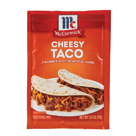 UPC 052100451503 product image for McCormick Taco Seasoning Mix - Cheesy  1.12 oz Mixed Spices & Seasonings | upcitemdb.com