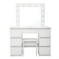 thumbnail image 7 of Jopath Large White Vanity Desk with Mirror and Light,Makeup Vanity Table with 7 Drawers for Bedrooms, 7 of 7
