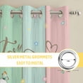 thumbnail image 6 of Easter Kitchen Curtains Window Panels, Spring Rabbit Ears Foot Eggs Floral Wooden Grain Insulated Window Treatment Curtain, Grommet Curtains for Bedroom/Living Room/Bathroom, 2 Piece 42"Wx45"L, 6 of 8