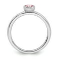 thumbnail image 2 of Sterling Silver Stackable Expressions Oval Pink Tourmaline Ring - Size 7, 2 of 3