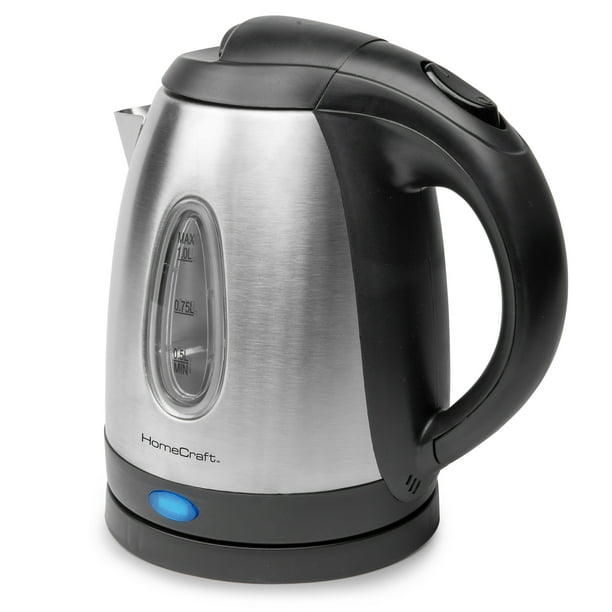 HomeCraft HCWK1SS 1Liter Brushed Stainless Steel Electric Water Kettle