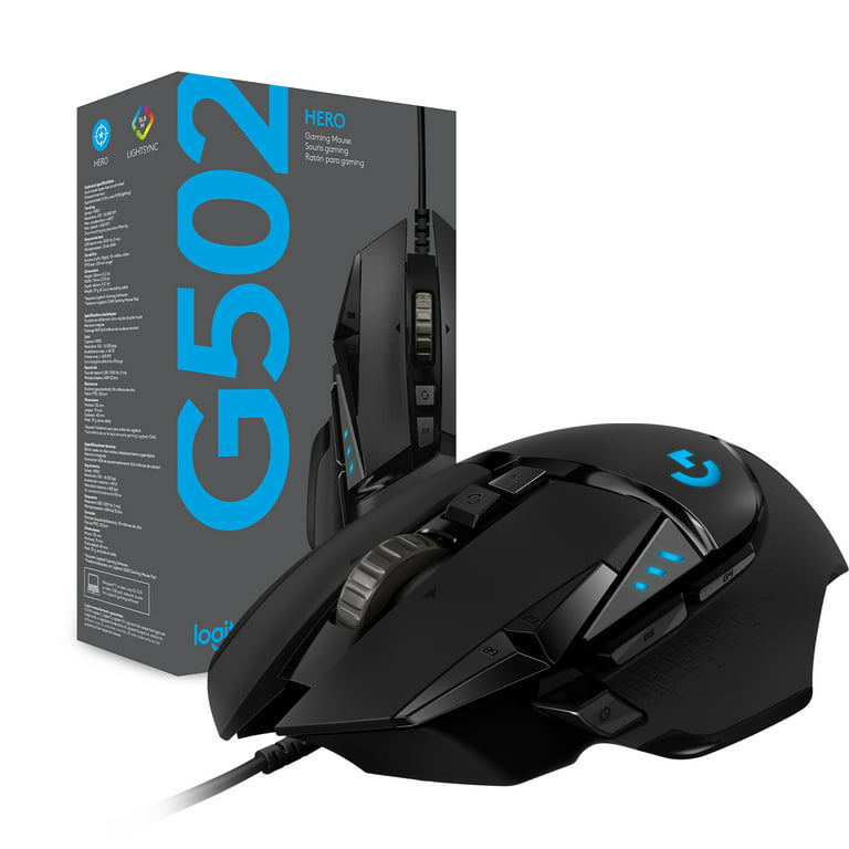 snatch opkald smerte Logitech G502 Hero High-Performance Wired Gaming Mouse, RGB, 11  Programmable Buttons, Black - Walmart.com