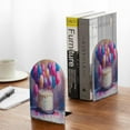 thumbnail image 5 of Naloa Colorful Balloon Cake Celebration 2 Pcs Bookend Large Capacity Office Book Ends for Home Office Library School Study Decoration, 5 of 8