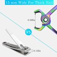 thumbnail image 4 of Ledander Thick Nails Clipper, Sturdy with 6mm Width Nail Clipper, Stainless Steel Extra Large Nail Clipper for Thick Toenails for Older Men and Women (Multicolor), 4 of 8