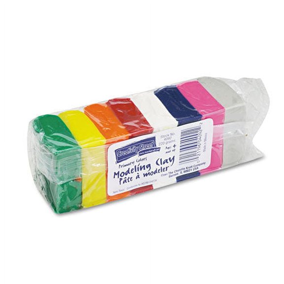 3Pc Creativity Street Modeling Clay Assortment 27.5 g of Each Color, Assorted Bright, 220 g