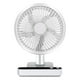 thumbnail image 2 of Campana Para Cocina USB Desk Fan, Rechargeable Mini Portable Fan, 180° Automatic Shaking Desktop Fan With 4 Speeds, LED Display, Strong Airflow Quiet, 2 of 6