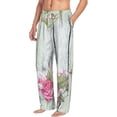 thumbnail image 2 of Disketp Vintage Wood With Floral Men'S Pajama Pants - Ultra Soft Fleece Sleep And Lounge Pants (Size: S-Xxl), 2 of 9